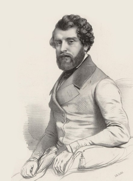 Portrait of the composer Federico Ricci (1809-1877) , 1844. Creator: Alophe, Marie-Alexandre Menut (1812-1883).