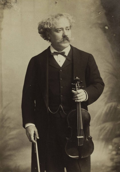 Portrait of the violinist and composer Pablo de Sarasate (1844-1908), c. 1895. Creator: Photo studio Elliott & Fry, London  .