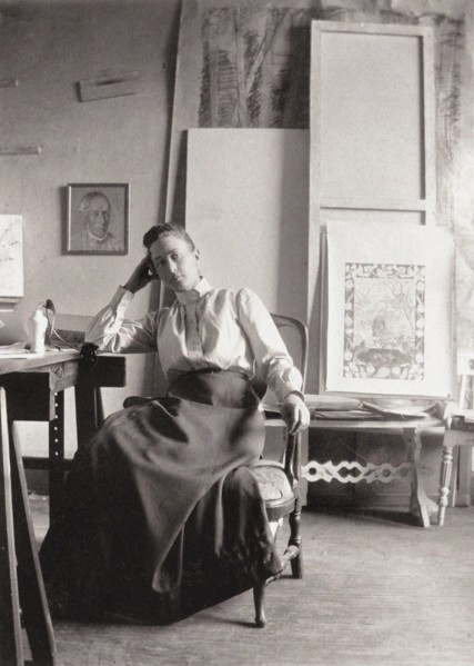 Portrait of Hilma af Klingt (1862-1944), c. 1900. Creator: Anonymous.
