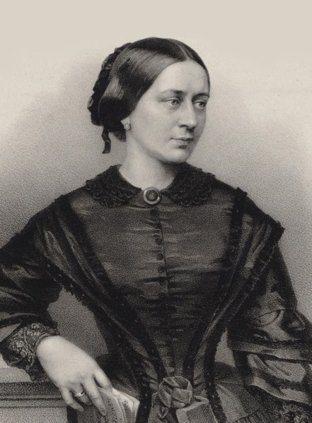 Portrait of Clara Schumann (1819-1896), 1860. Creator: Hanfstaengl, Franz (1804-1877).
