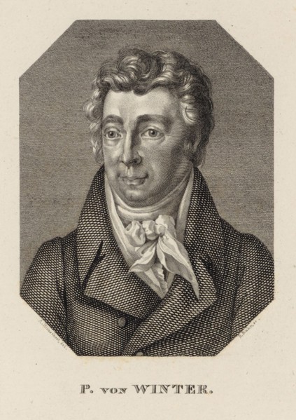 Portrait of the Composer Peter von Winter (1754-1825) , c. 1830. Creator: Rahn, Hans Rudolf (1805-1868).
