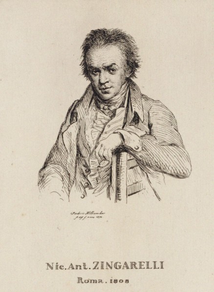 Portrait of the Composer Nicola Antonio Zingarelli (1752-1837). Creator: Hillemacher, Frédéric Désiré (1811-1886).
