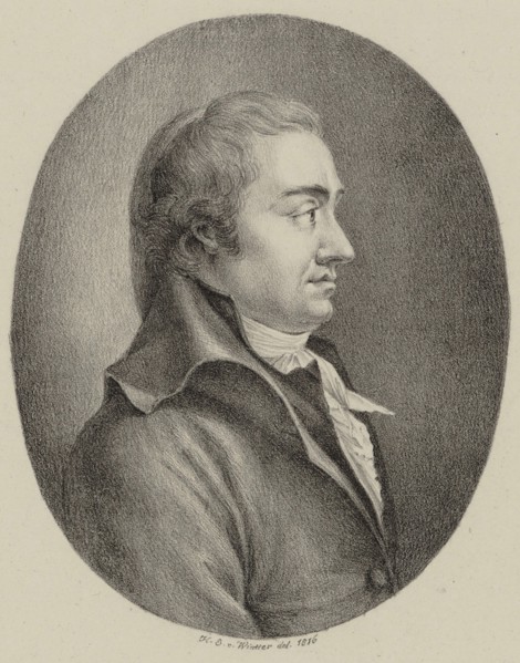 Portrait of the Composer Johann Rudolf Zumsteeg (1760-1802) , 1816. Creator: Winter, Heinrich Eduard von (1788-1825).