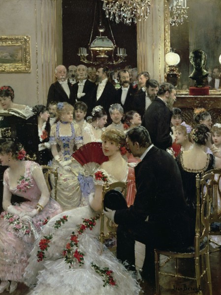 La soirée - Autour du piano , c. 1880. Creator: Béraud, Jean (1849-1936).