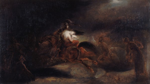 Lenore. "The dead travel fast", c. 1830. Creator: Scheffer, Ary (1795-1858).
