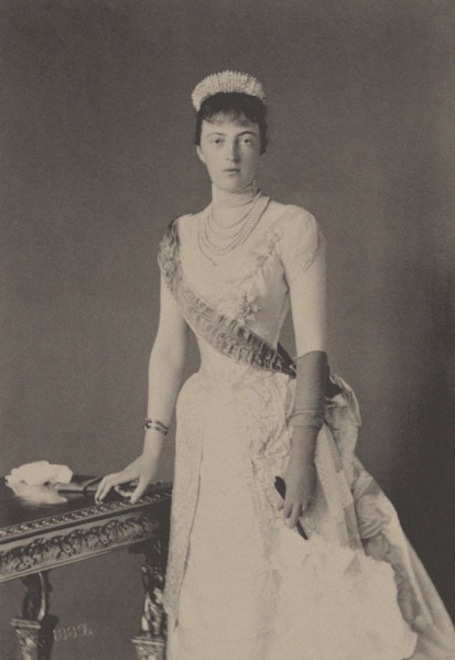 Portrait of Grand Duchess Anastasia Mikhailovna of Russia (1860-1922), 1889. Creator: Anonymous.