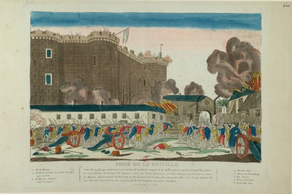Taking of the Bastille on July 14, 1789, 1789. Creator: Anonymous.