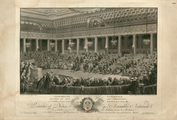 The Night of August 4, 1789 in the National Assembly, 1790. Creator: Helman, Isidore Stanislas (1743-1806/9).
