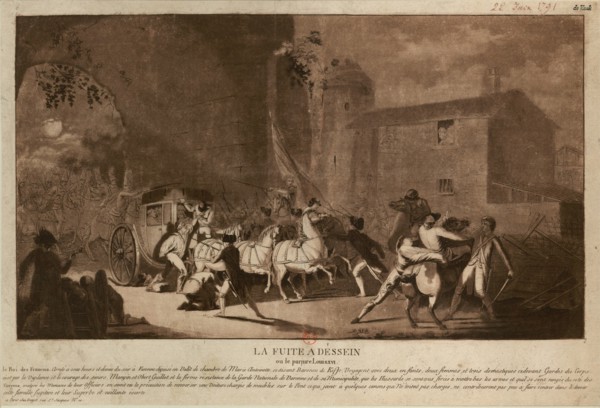 The Flight to Varennes (Fuite à Varennes), 1791. Creator: Guyot, Laurent (1756-1808).