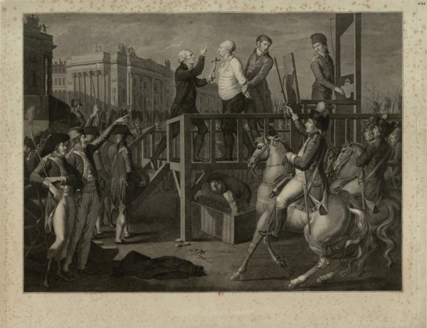 The Execution of Louis XVI in the Place de la Revolution on 21 January 1793, ca 1794. Creator: Vérité, Jean-Baptiste (1756-1837).