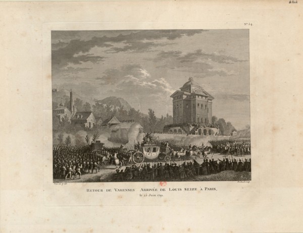 Return from Varennes, Arrival of Louis Capet in Paris, 1802. Creator: Duplessis-Bertaux, Jean (1747-1820).