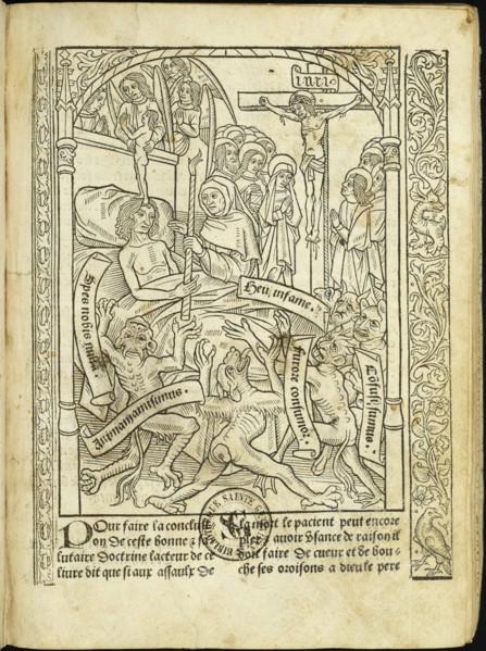 Ars moriendi (The Art of Dying), 1496. Creator: Anonymous.