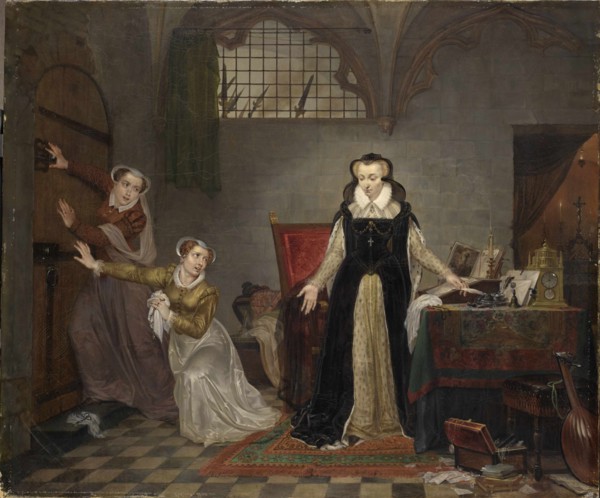 The last hours of Mary Stuart, Queen of Scots, before 1819. Creator: Van Bree, Philippe-Jacques (1786-1871).