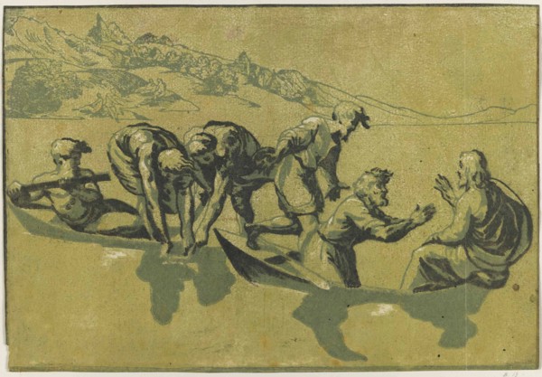 The Miraculous Draught of Fishes (After Raphael), c.1540. Creator: Vicentino (Rossigliani), Giuseppe Niccolò (1470-1560).