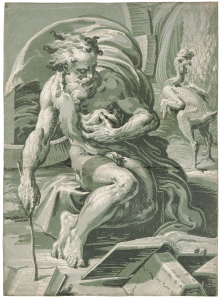 Diogenes, after 1527. Creator: Ugo da Carpi (1480-1532).