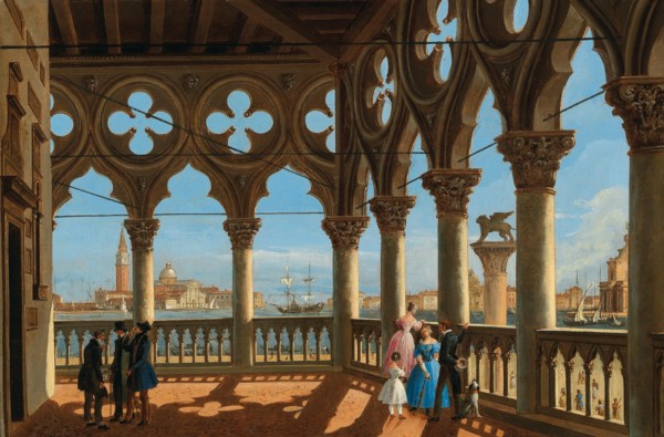 View of the Bacino di San Marco from the Loggia of the Palazzo Ducale, Venice. Creator: Chilone, Vincenzo (1758-1839).