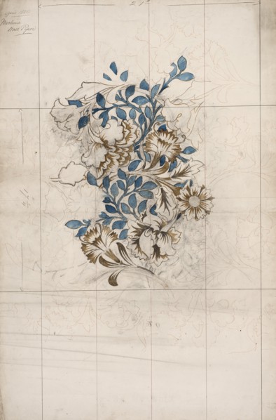 Pink and Poppy. Wallpaper design, 1880. Creator: Morris, William (1834-1896).