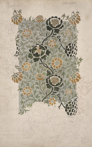 Grafton. Wallpaper design, ca. 1883. Creator: Morris, William (1834-1896).