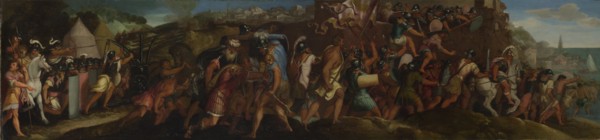 The Attack on Cartagena, after 1566. Creator: Licinio, Giulio (1527-1591).