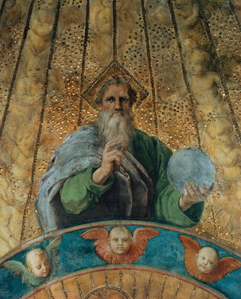 Disputa. Detail: God the Father. (Fresco in Stanza della Segnatura), ca 1510-1511. Creator: Raphael (Raffaello Sanzio da Urbino) (1483-1520).