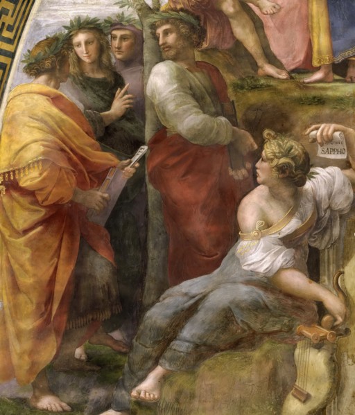The Parnassus. Detail. (Fresco in Stanza della Segnatura), ca 1510-1511. Creator: Raphael (Raffaello Sanzio da Urbino) (1483-1520).