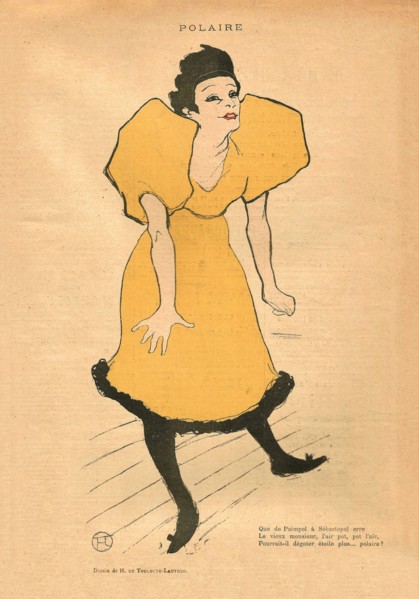Polaire, c. 1895. Creator: Toulouse-Lautrec, Henri, de (1864-1901).
