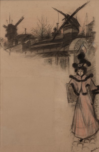 Moulin de la Galette (Study), 1896. Creator: Roedel, Auguste (1859-1900).