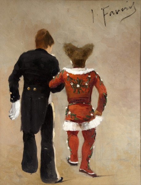 Two clowns, ca 1885. Creator: Faverot, Joseph (1862-1915).