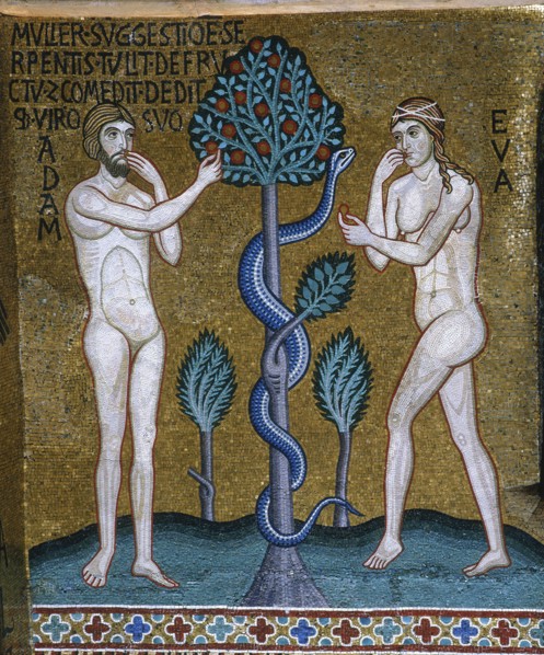 Adam und Eva. The Fall, 1140-1170 . Creator: Byzantine Master.