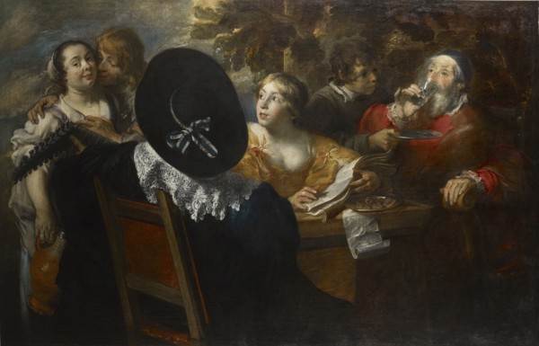 The merry company (The Five Senses) , Mid of 17th cen.. Creator: Cossiers, Jan (1600-1671).