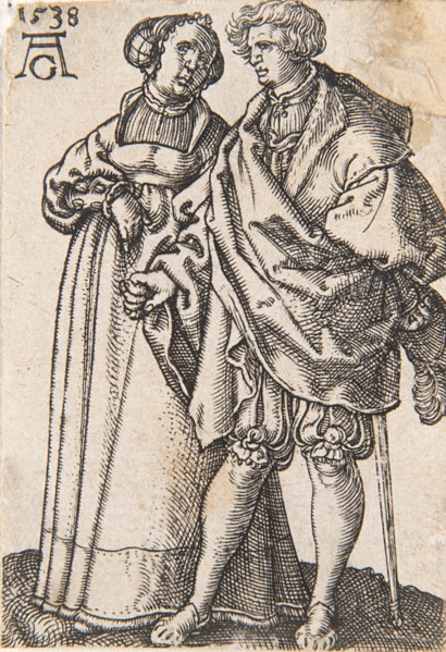 From the series "The Small Wedding Dancers" , 1538. Creator: Aldegrever, Heinrich (1502-1560).