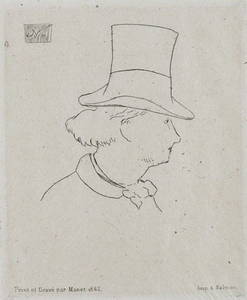 Portrait of Charles Baudelaire (1821-1867). Creator: Manet, Édouard (1832-1883).