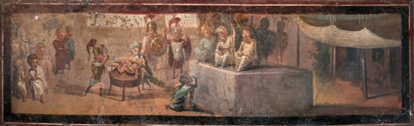 The Judgment of Solomon, 1st millennium. Creator: Roman-Pompeian wall painting.