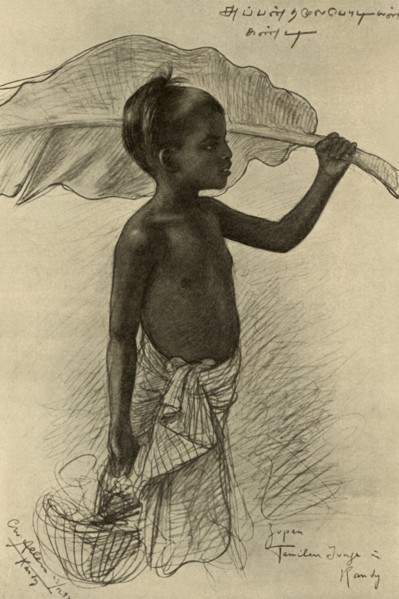 Tamil boy, Kandy, Ceylon, 1898. Creator: Christian Wilhelm Allers.