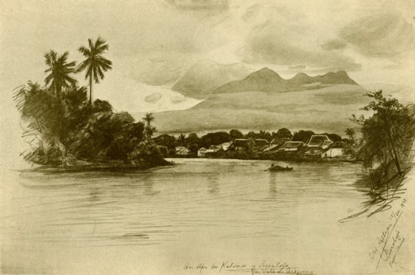 Kali Mas River, Surubaya, Java, 1898. Creator: Christian Wilhelm Allers.