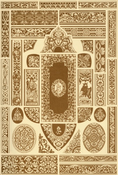 German Renaissance ornaments from book covers, (1898). Creator: Unknown.