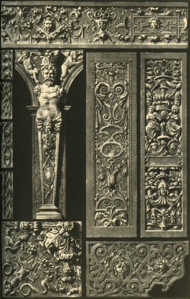 German Renaissance ornament in stone and wood, (1898). Creator: Unknown.