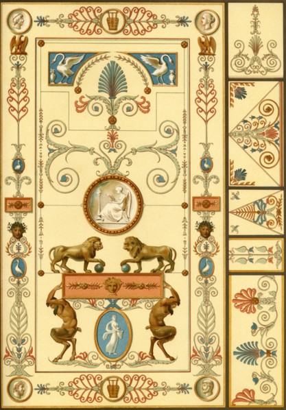 Wall painting and ceiling decoration, Germany, early 19th century, (1898). Creator: Unknown.