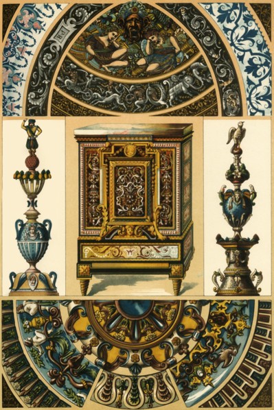 French Renaissance enamel on metal, pottery painting, metal mosaic, (1898). Creator: Unknown.