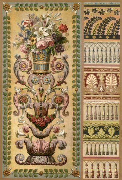 Gobelins tapestry and lacework, France and Germany, early 19th century, (1898). Creator: Unknown.