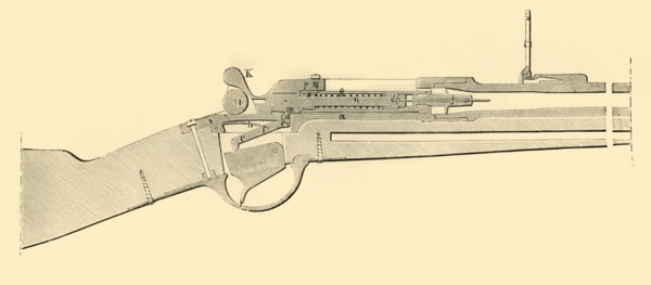 'Chassepot Breech-Loader - Longitudinal Vertical Section', c1872. Creator: Unknown.