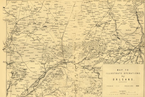 'Map to Illustrate Operations by Orleans', (c1872). Creator: R. Walker.