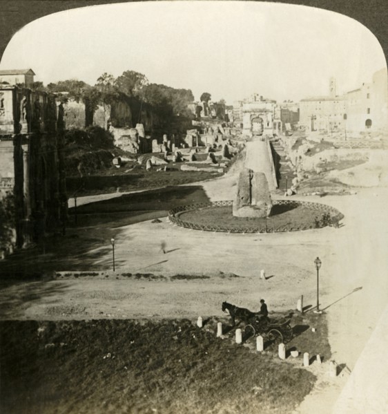 'Via Sacra, road of triumphal pageants, W. from Colosseum, Rome', c1909. Creator: Unknown.