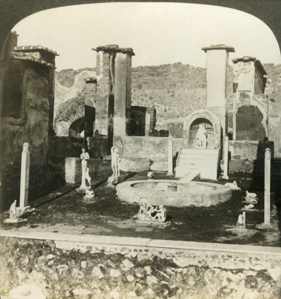 'Inner court, house of Marcus Lucretius, Pompeii, Italy', c1909. Creator: Unknown.