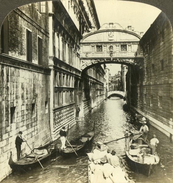 'Bridge of Sighs. - between a palace and a prison, (North), Venice, Italy', c1909. Creator: Unknown.