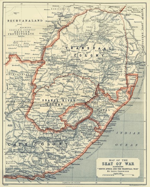 'Map of the Seat of War', 1900. Creator: Unknown.