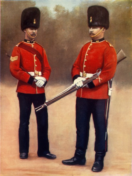 'Sergeant and Private of the Dubin Fusiliers', 1900. Creator: Gregory & Co.