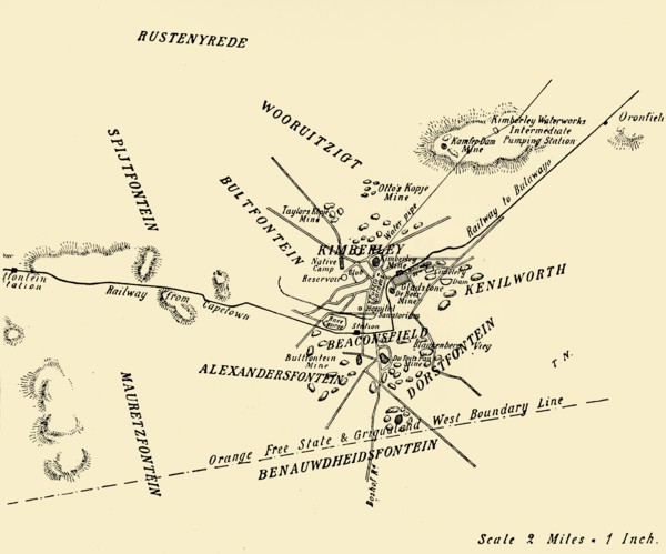'Plan of Kimberley and Environs', 1900. Creator: Unknown.