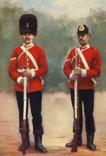 'Northumberland Fusiliers (Corporal) and DurhamLight Infantry (Lance-Corporal)', 1901. Creator: Gregory & Co.