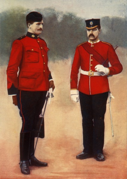 'West Surrey (Adjutant) and East Surrey (Sergeant-Major)', 1901. Creator: Gregory & Co.